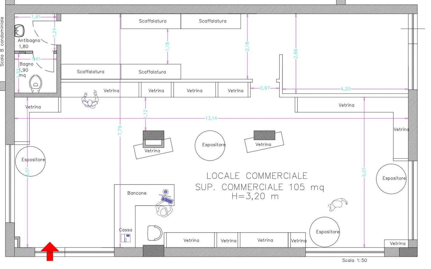 Locale Commerciale Prestigioso in Vendita nel Cuore di Roccapiemonte