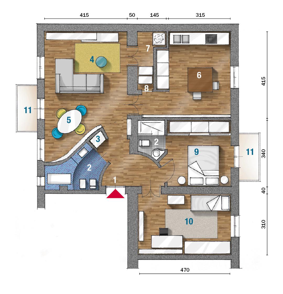 Trilocale con terrazzo – Salerno